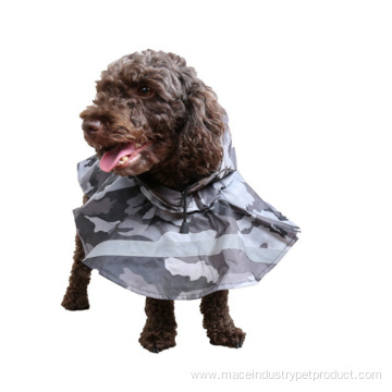 Reflective waterproof cape and hooded raincoat for pets